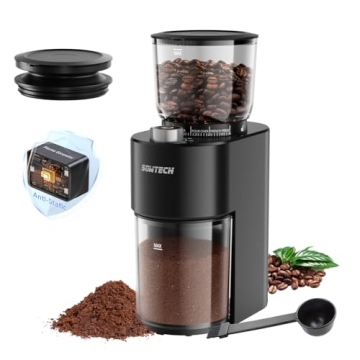 SOWTECH Anti-static Conical Burr Coffee Grinder 38 Settings