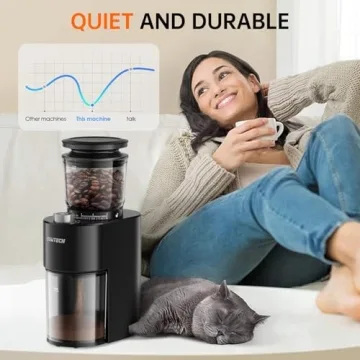SOWTECH Anti-static Conical Burr Coffee Grinder 38 Settings