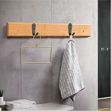 MsBong 8 Pcs Black Coat Hooks for Wall, Heavy Duty Hooks for Hanging Coats No Rust Hooks Wall Mounted with Screws for Key, Towel, Bags, Cup, Hat Indoor and Outdoor