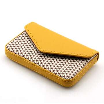 Stylish PDTXCLS PU Leather Business Card Holder - Magnetic Wallet