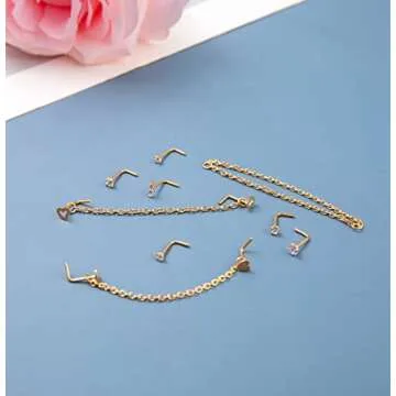 Masedy Stainless Steel Nose Ring Set - Stylish & Hypoallergenic Jewelry