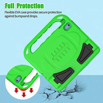 BMOUO Kids iPad Case 11th Gen 2025 & 10th Gen 2022 Green