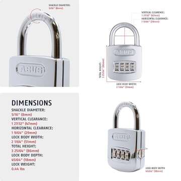 Secure Your Belongings with ABUS 4 Dial Combination Padlock