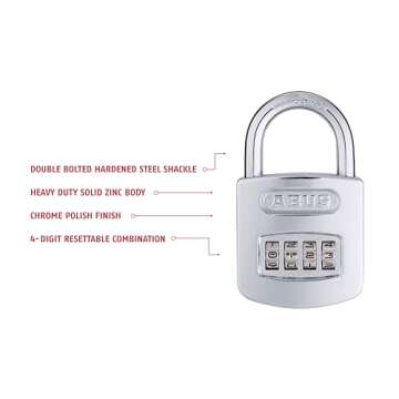 Secure Your Belongings with ABUS 4 Dial Combination Padlock
