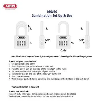 Secure Your Belongings with ABUS 4 Dial Combination Padlock
