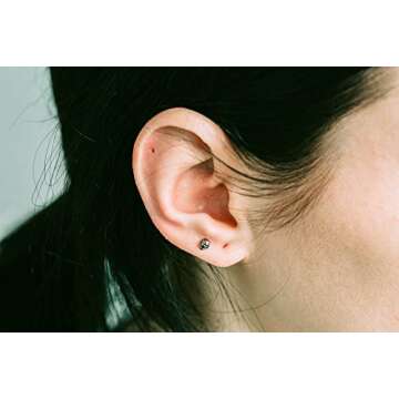 Minimalist Skull Ear Studs Surgical Stainless Steel Jewelry