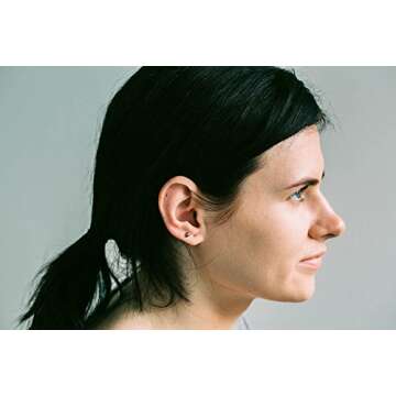 Minimalist Skull Ear Studs Surgical Stainless Steel Jewelry