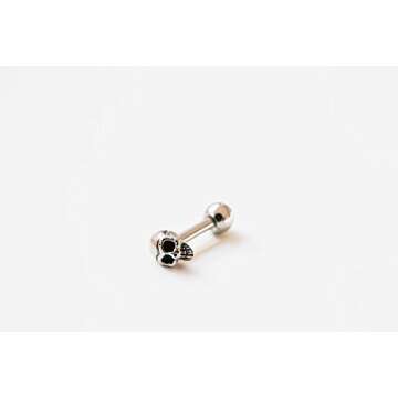 Minimalist Skull Ear Studs Surgical Stainless Steel Jewelry