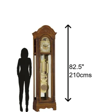 Ridgeway Odette Grandfather Clock - Elegant Wood Finish