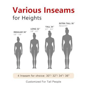 SEVEGO Women's Tall Inseam Joggers for Active Lifestyle