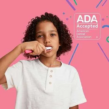 Quip Sonic Toothbrush for Kids with Timer - Includes Extra Brush Head and Travel Cover Mount - Electric, Soft Bristle Refill Head, Rubber Handle, 3 Month Battery Life - Travel Toothbrush - Pink