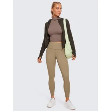 CRZ YOGA Women’s Butterluxe Mock Turtleneck Crop Top