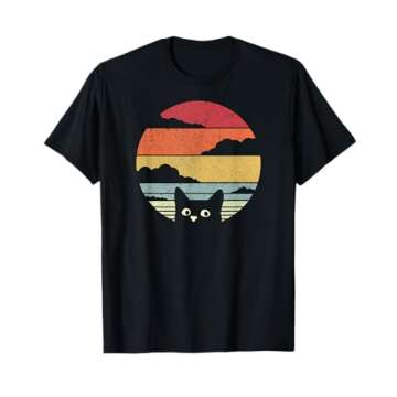 Cat Shirt Retro Style T-Shirt for Cat Lovers