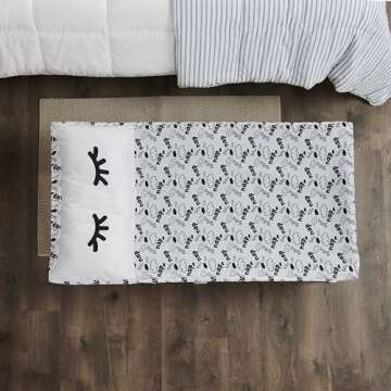 Regalo My Cot Pal Extra Long Portable Toddler Bed - Eye Lashes, White, Small Single