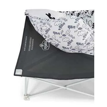 Regalo My Cot Pal Extra Long Portable Toddler Bed - Eye Lashes, White, Small Single