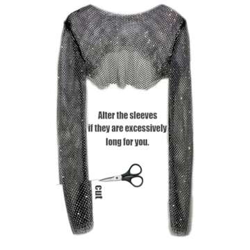 Women Rhinestone Mesh Top for Festivals Concerts Raves