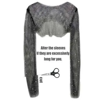 Women Rhinestone Mesh Top for Festivals Concerts Raves