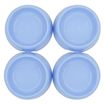 Forest Guys Dog Bowls Cat Bowls (Plastic Bowls, Blue 4-Pack)