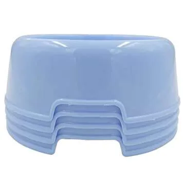 Forest Guys Dog Bowls Cat Bowls (Plastic Bowls, Blue 4-Pack)