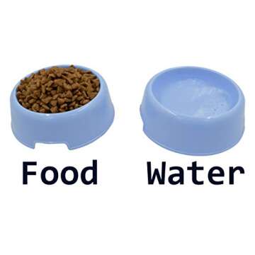Forest Guys Dog Bowls Cat Bowls (Plastic Bowls, Blue 4-Pack)