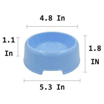 Forest Guys Dog Bowls Cat Bowls (Plastic Bowls, Blue 4-Pack)