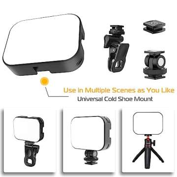Ulanzi VL100X Selfie Light, Clip LED Light Panel for Phone/Laptop/Tablet/Computer, Bi-Color Portable Clip Camera Light with Dimmable 2500-6500K with 2000mAh Battery for Video Conference/Picture