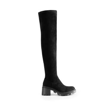 DREAM PAIRS Women's Knee High Boots, Platform Over The Knee High Chunky Heel Fashion Boots for Women...