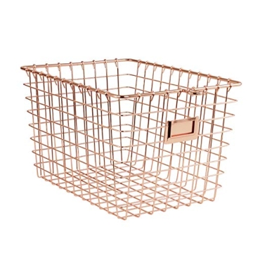 Copper Wire Storage Basket for Stylish Organization