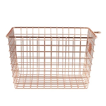Copper Wire Storage Basket for Stylish Organization