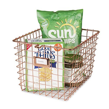 Copper Wire Storage Basket for Stylish Organization