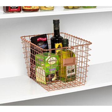 Copper Wire Storage Basket for Stylish Organization