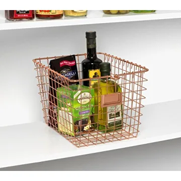 Copper Wire Storage Basket for Stylish Organization