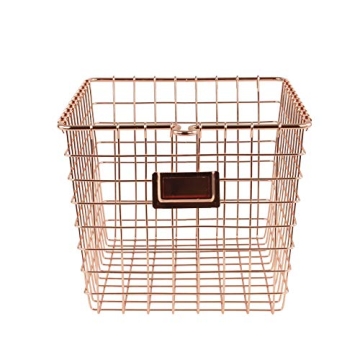 Copper Wire Storage Basket for Stylish Organization