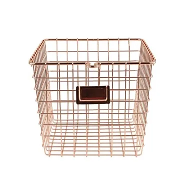 Copper Wire Storage Basket for Stylish Organization
