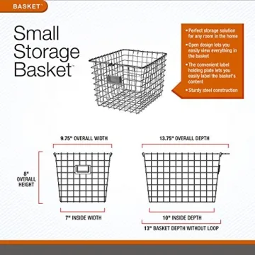 Copper Wire Storage Basket for Stylish Organization