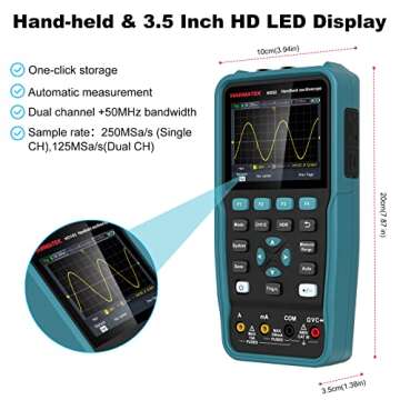 HANMATEK Handheld Oscilloscope 50MHz Dual Channel