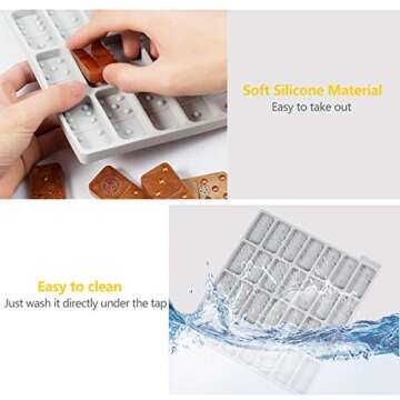 Round Thick Domino Molds, Domino Molds for Resin Casting Domino Mold for Resin Silicone Dominoes Mold with Round Edges Shiny & No Scratches & Durable (Each Domino 2x1x0.36 in)