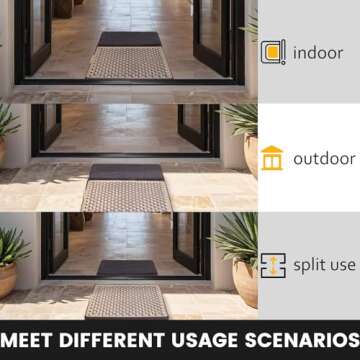 Zinovo 2 in 1 Entrance Shoe Mat, Shoe Sanitizing Mat, Non-Slip Bottom Entrance Doormat Fits Indoor Outdoor 18' x 33 'inchess