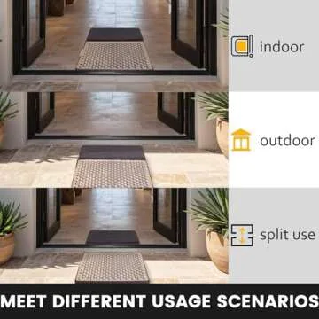 Zinovo 2 in 1 Entrance Shoe Mat, Shoe Sanitizing Mat, Non-Slip Bottom Entrance Doormat Fits Indoor Outdoor 18' x 33 'inchess