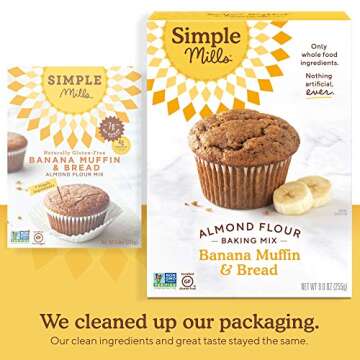 Simple Mills Almond Flour Baking Mix Variety Pack + Vanilla Cupcake & Cake Mix - Gluten Free, Plant Based (Pack of 4)