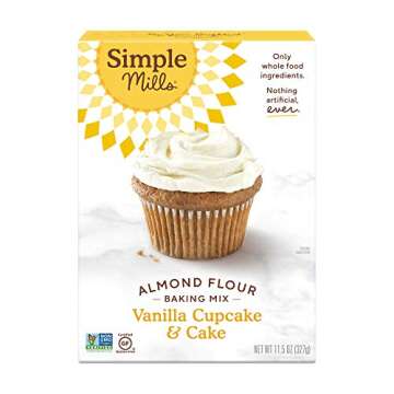 Simple Mills Almond Flour Baking Mix Variety Pack + Vanilla Cupcake & Cake Mix - Gluten Free, Plant Based (Pack of 4)