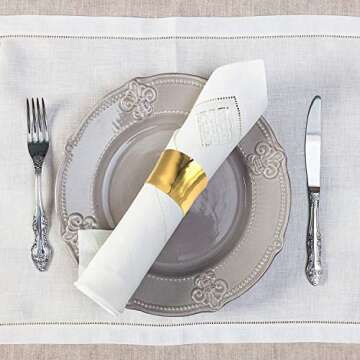 Elegant Golden Napkin Rings Set of 6 for All Occasions