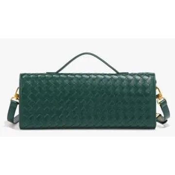 Upbull Trendy Woven Evening Clutch Purses Women Underarm Shoulder Handbag Cute Satchels Crossbody Purse PU Leather Wallet