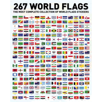 Flags of The World Stickers - Premium Country Flags and Mini Flag Stickers Set - Durable World Flags...
