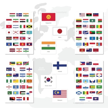 Flags of The World Stickers Set for Teachers and Students