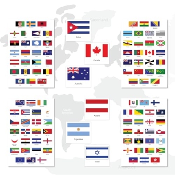 Flags of The World Stickers Set for Teachers and Students