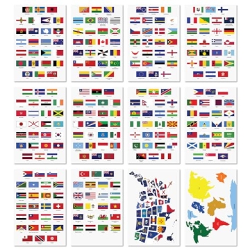 Flags of The World Stickers Set for Teachers and Students