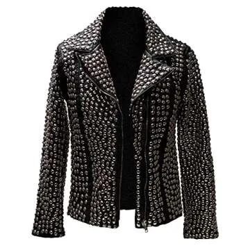 Seta Apparel Women's Stud Jacket, Black, X-Large