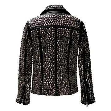 Seta Apparel Women's Stud Jacket, Black, X-Large