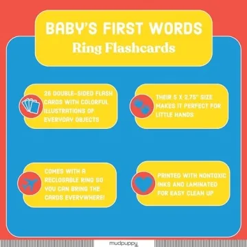Engaging My First Words Ring Flash Cards for Toddlers